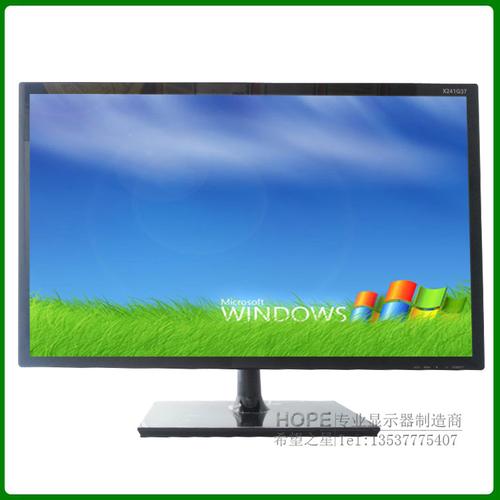 tft lcd led工厂批发24寸液晶显示器 平面带钢化玻璃电脑显示器图片